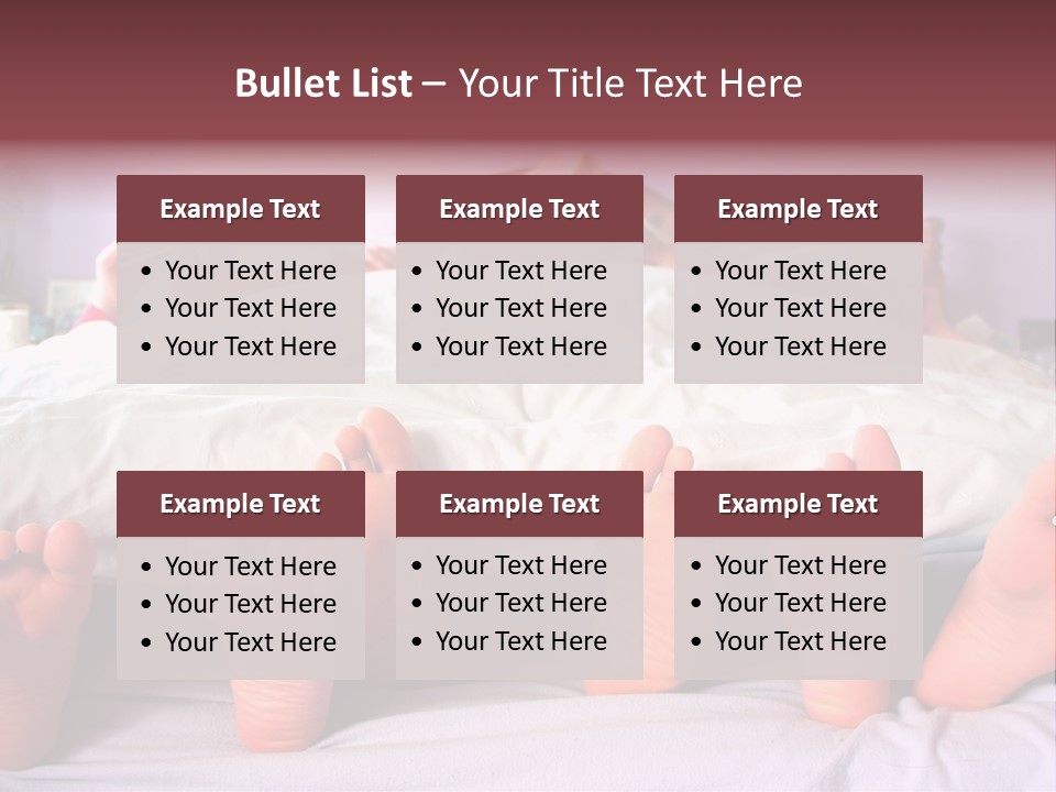 Sunday Morning, A Family Reading In Bed PowerPoint Template