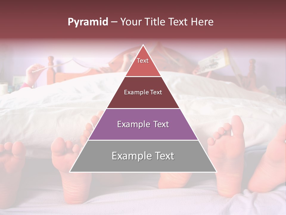 Sunday Morning, A Family Reading In Bed PowerPoint Template