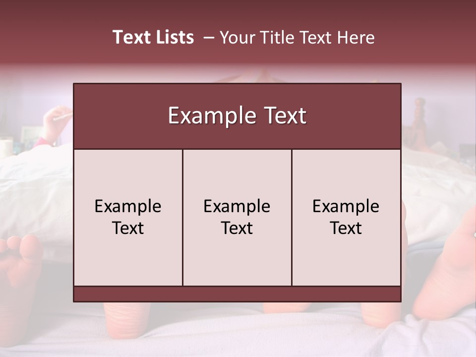 Sunday Morning, A Family Reading In Bed PowerPoint Template