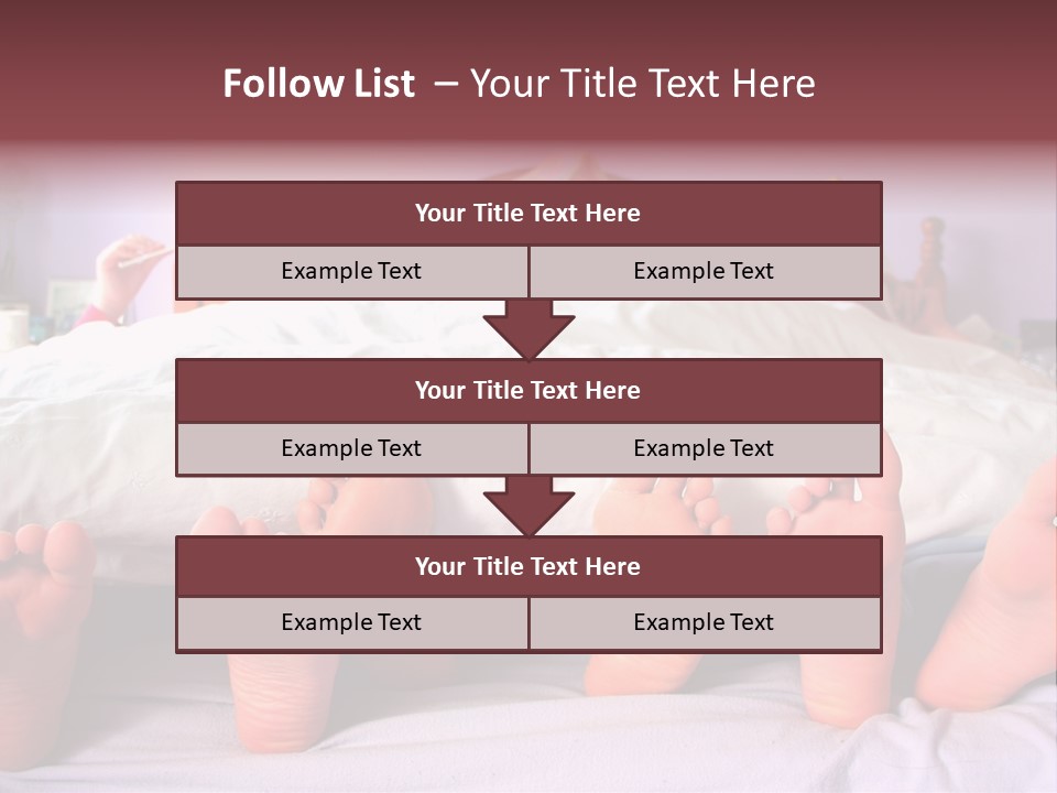 Sunday Morning, A Family Reading In Bed PowerPoint Template