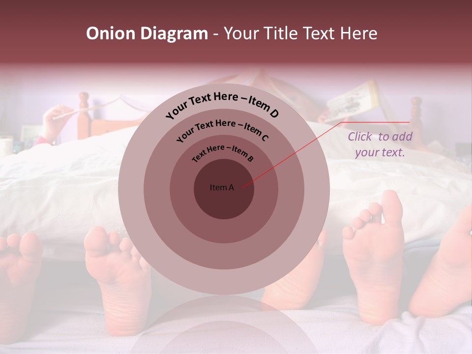 Sunday Morning, A Family Reading In Bed PowerPoint Template