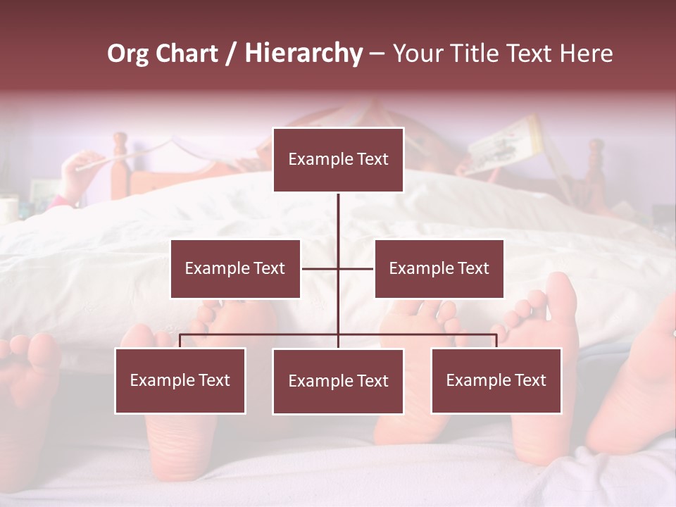 Sunday Morning, A Family Reading In Bed PowerPoint Template