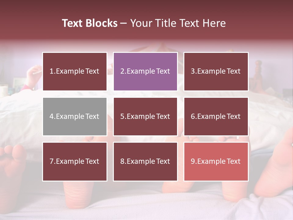 Sunday Morning, A Family Reading In Bed PowerPoint Template