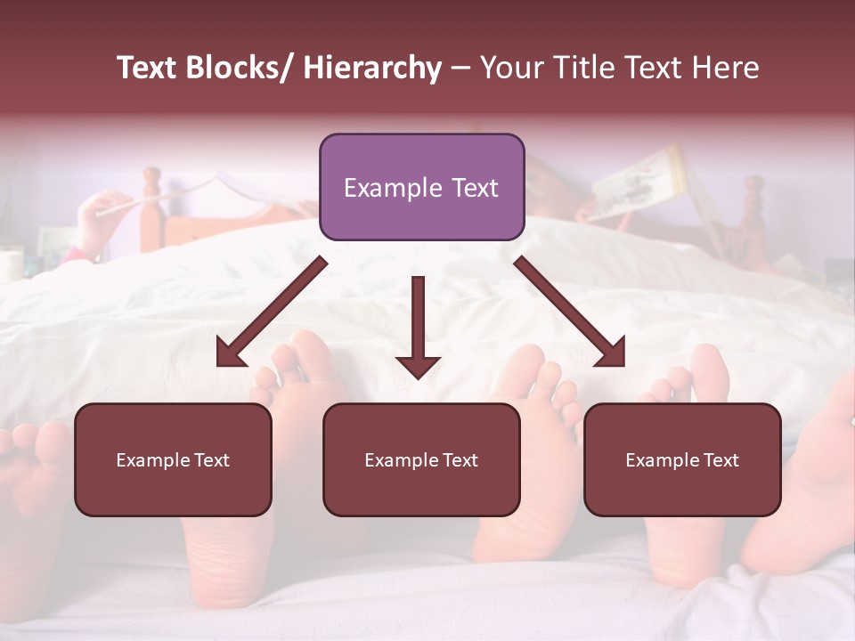 Sunday Morning, A Family Reading In Bed PowerPoint Template