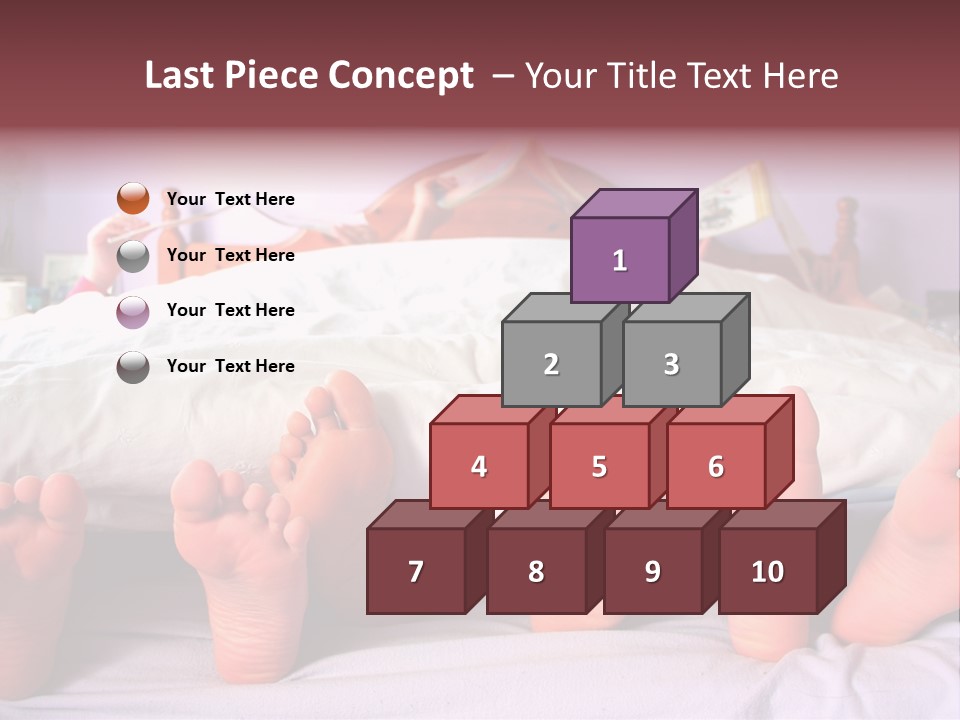 Sunday Morning, A Family Reading In Bed PowerPoint Template