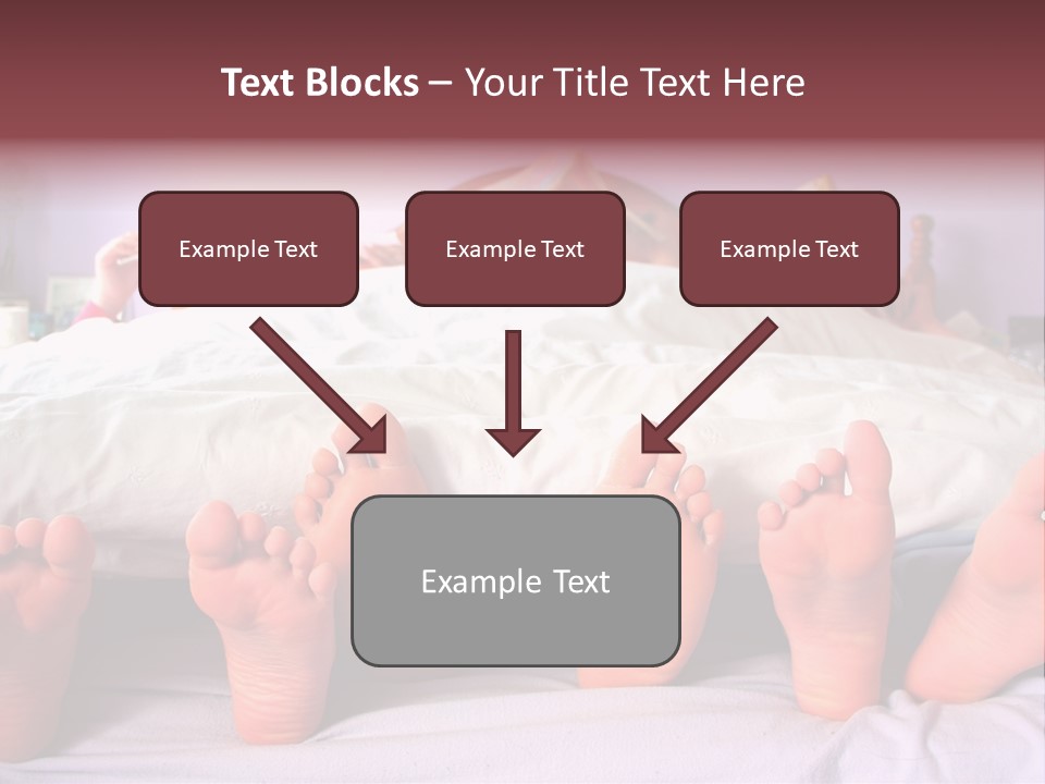 Sunday Morning, A Family Reading In Bed PowerPoint Template