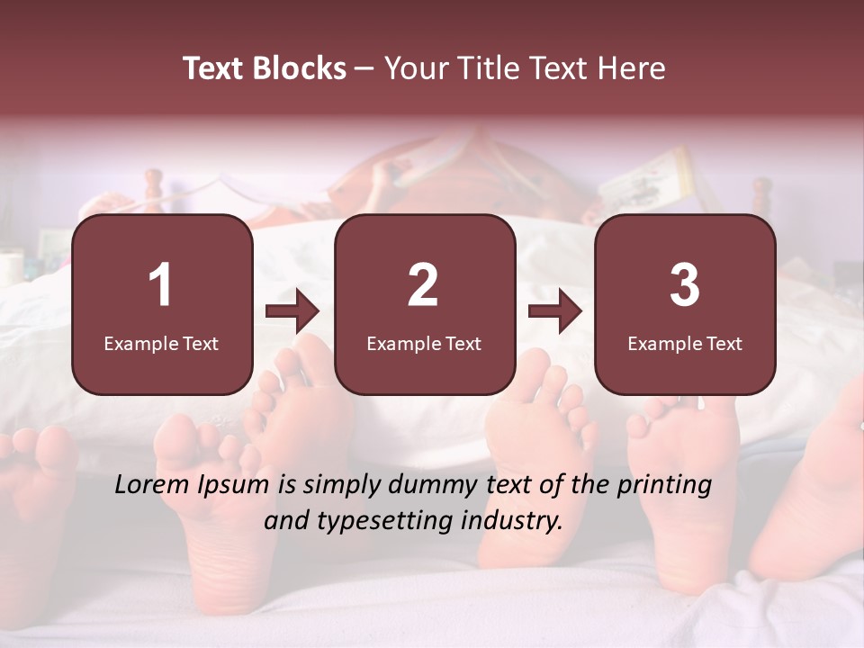 Sunday Morning, A Family Reading In Bed PowerPoint Template