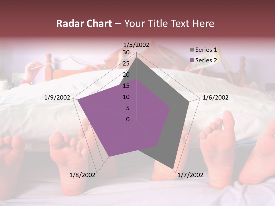 Sunday Morning, A Family Reading In Bed PowerPoint Template