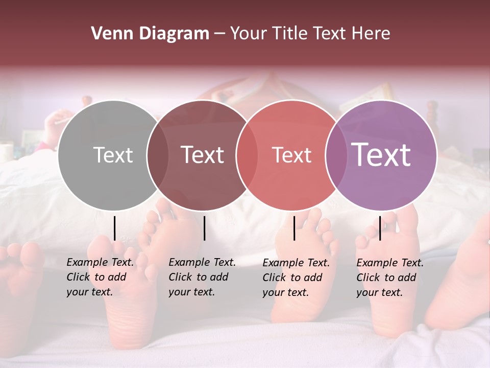 Sunday Morning, A Family Reading In Bed PowerPoint Template