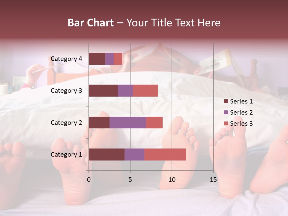 Sunday Morning, A Family Reading In Bed PowerPoint Template