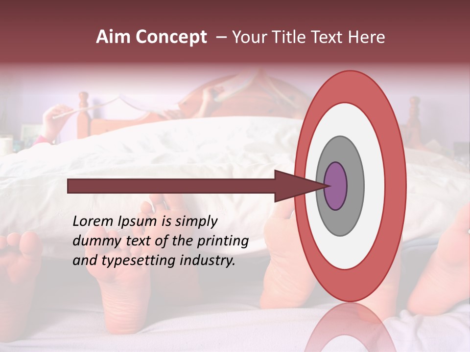 Sunday Morning, A Family Reading In Bed PowerPoint Template