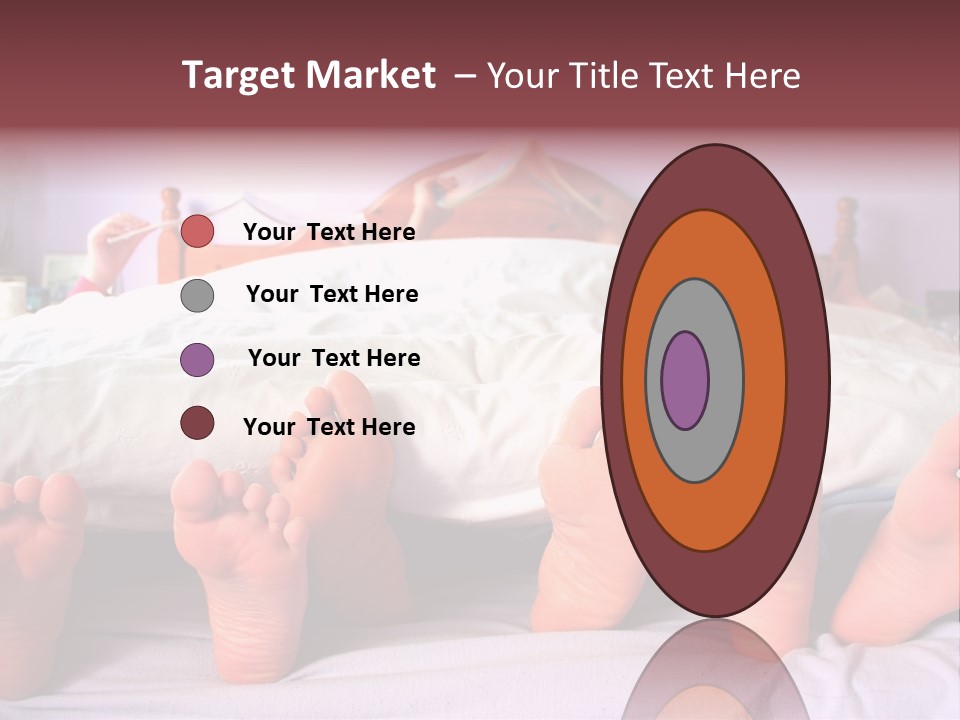 Sunday Morning, A Family Reading In Bed PowerPoint Template