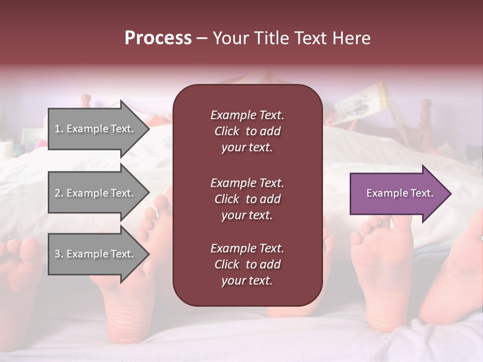 Sunday Morning, A Family Reading In Bed PowerPoint Template