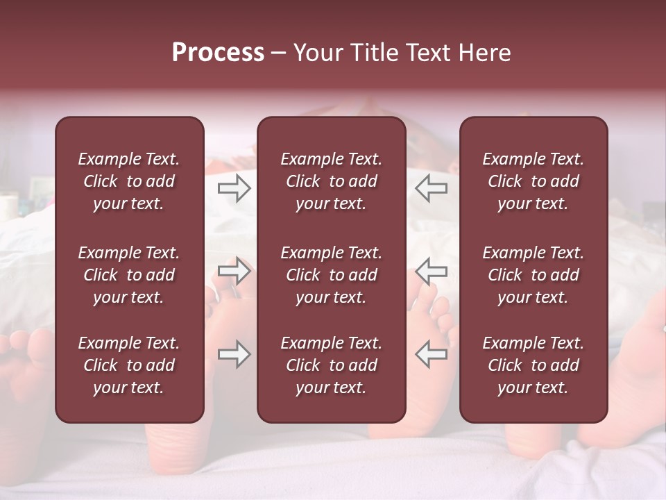Sunday Morning, A Family Reading In Bed PowerPoint Template