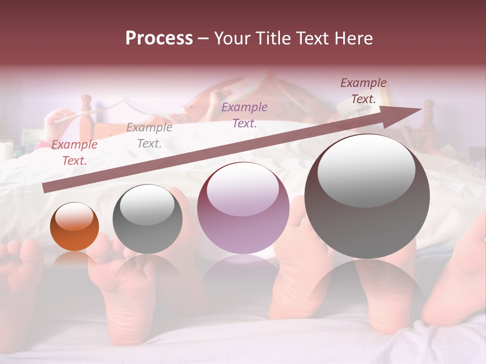 Sunday Morning, A Family Reading In Bed PowerPoint Template