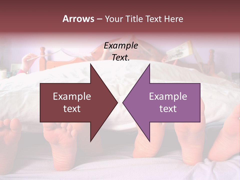 Sunday Morning, A Family Reading In Bed PowerPoint Template