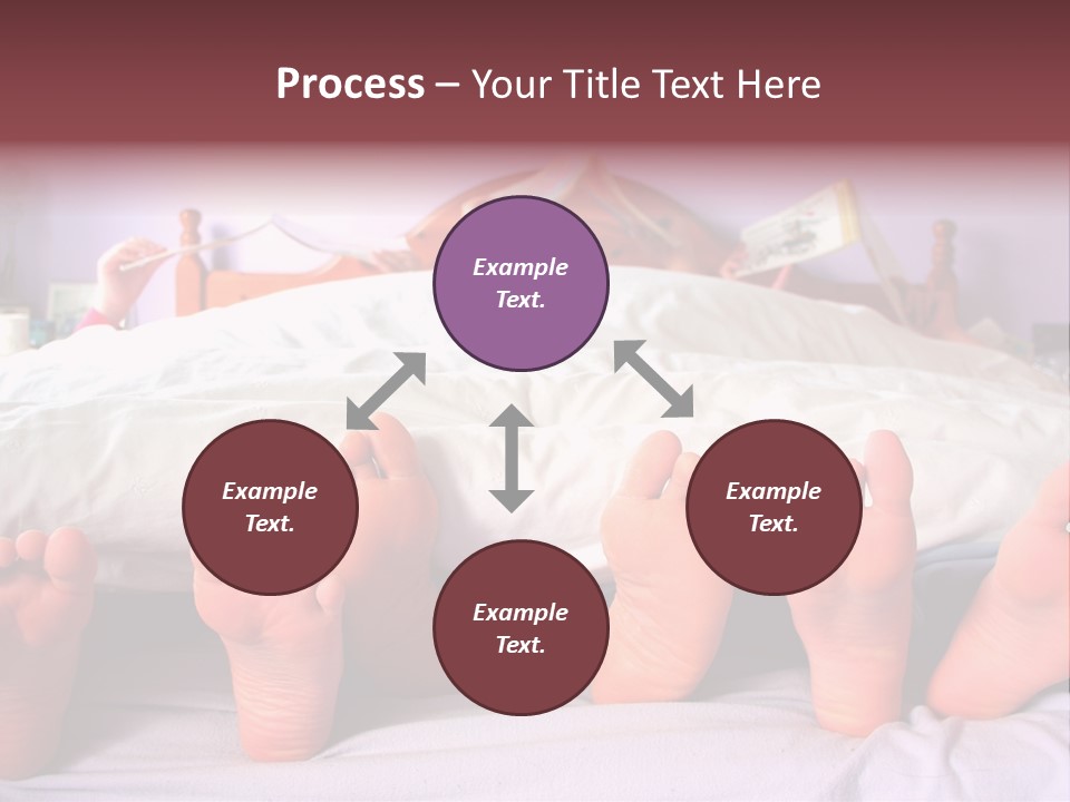Sunday Morning, A Family Reading In Bed PowerPoint Template