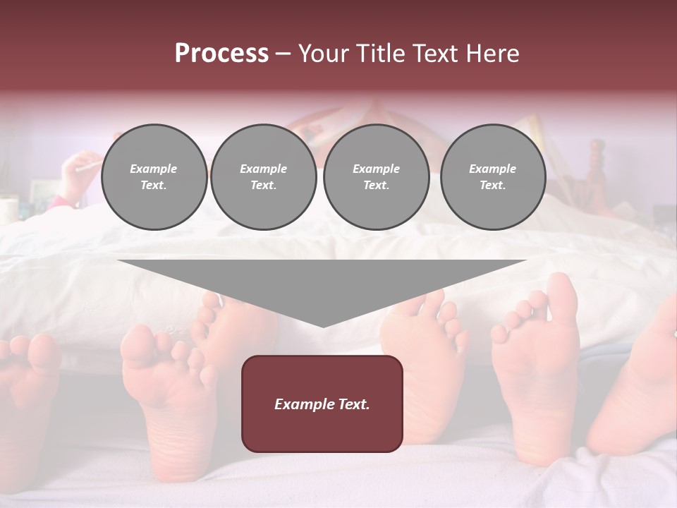 Sunday Morning, A Family Reading In Bed PowerPoint Template
