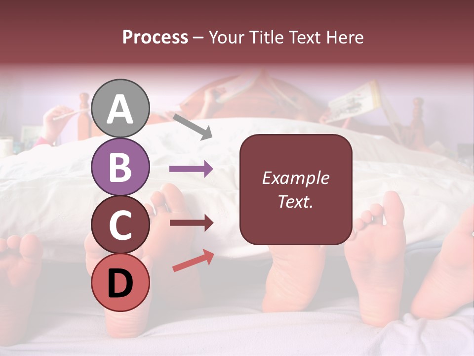 Sunday Morning, A Family Reading In Bed PowerPoint Template