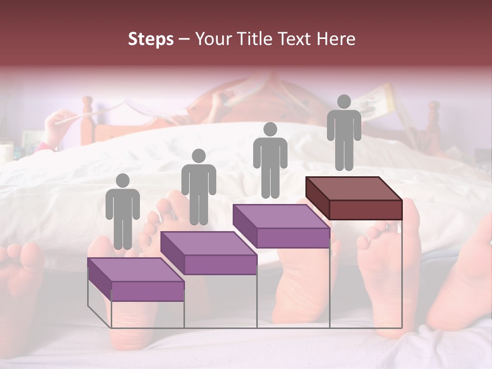 Sunday Morning, A Family Reading In Bed PowerPoint Template