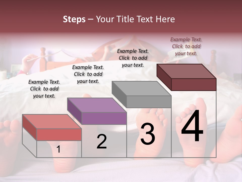 Sunday Morning, A Family Reading In Bed PowerPoint Template