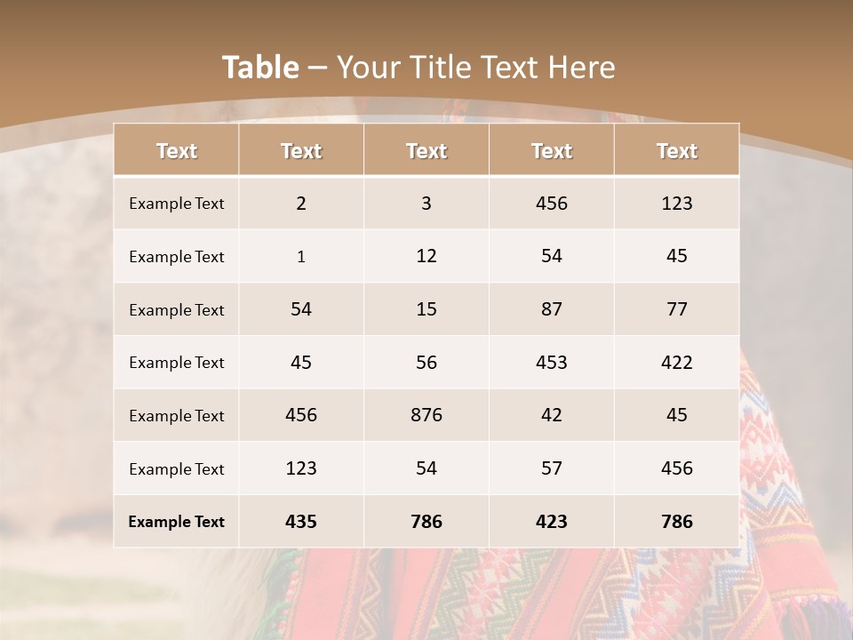 Peruvian Boy In Traditional Dress With Lama At Ancient Ruins In Cusco, Peru. PowerPoint Template