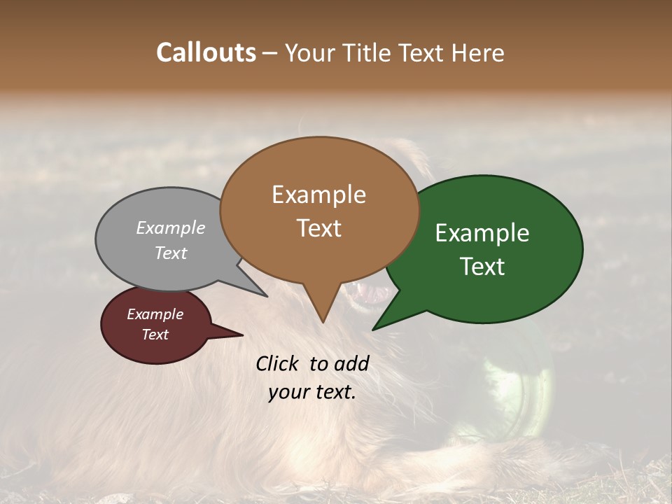 Golden With Frisbee PowerPoint Template