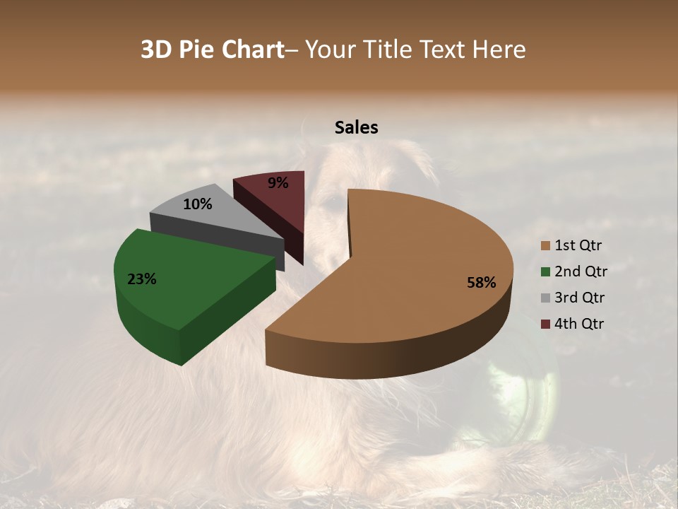 Golden With Frisbee PowerPoint Template