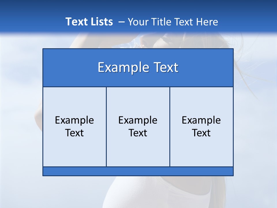 Caucasian Young  Woman Drinking Water On Beach. PowerPoint Template