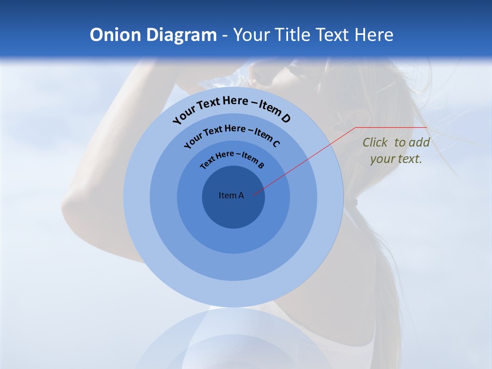 Caucasian Young  Woman Drinking Water On Beach. PowerPoint Template