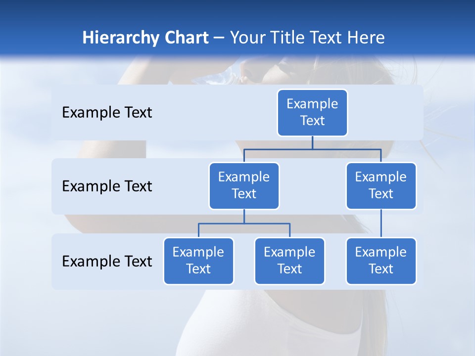 Caucasian Young  Woman Drinking Water On Beach. PowerPoint Template