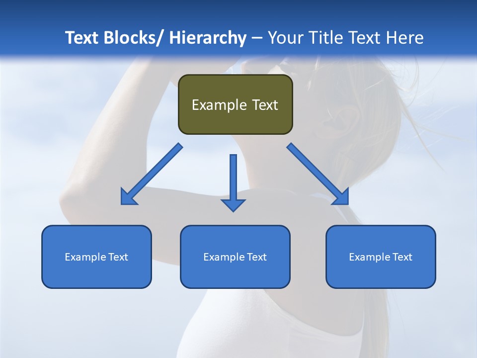 Caucasian Young  Woman Drinking Water On Beach. PowerPoint Template