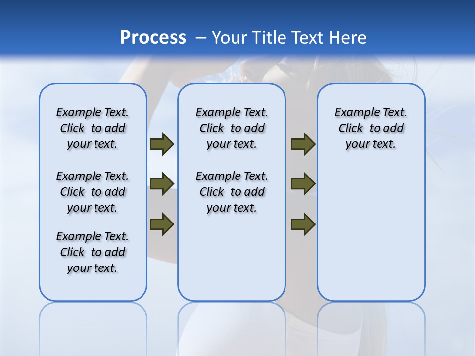 Caucasian Young  Woman Drinking Water On Beach. PowerPoint Template