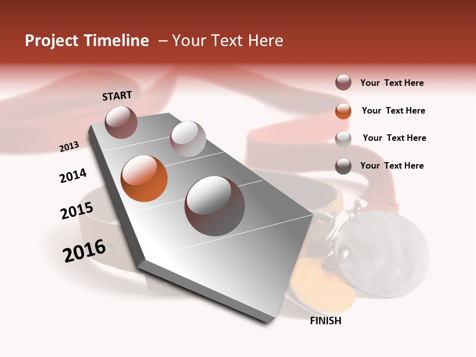 Leather Dog Colar With Registration Tags And Red Leash Attached. Isolated On White Background PowerPoint Template