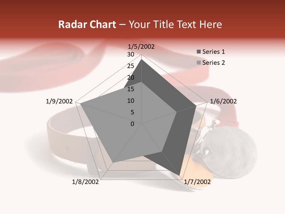 Leather Dog Colar With Registration Tags And Red Leash Attached. Isolated On White Background PowerPoint Template