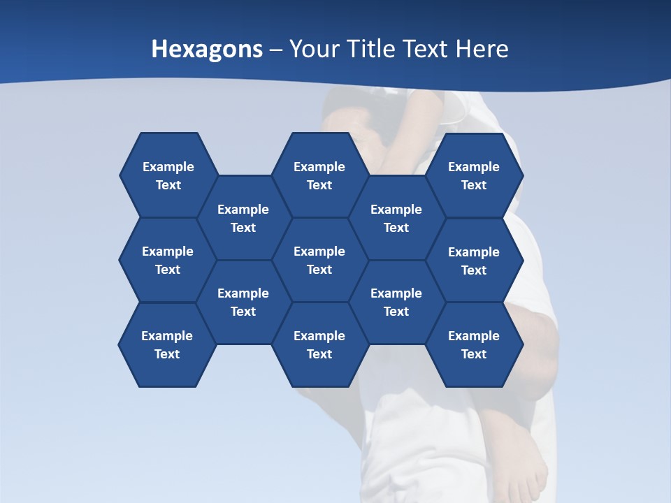 Caucasian Father With Pre-Teen On Shoulders On Beach. PowerPoint Template