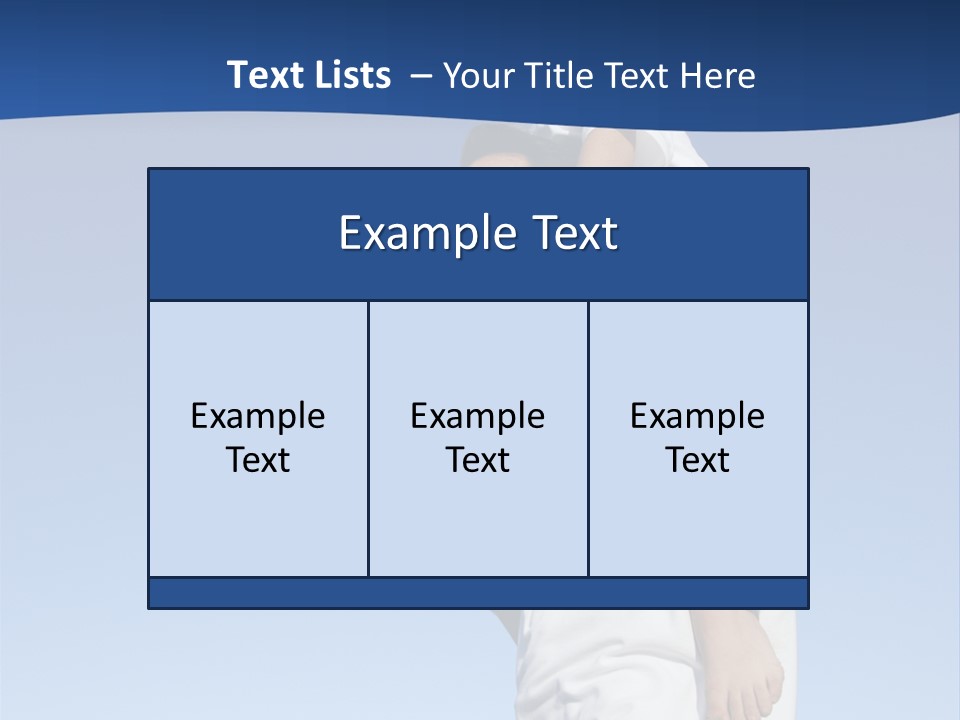 Caucasian Father With Pre-Teen On Shoulders On Beach. PowerPoint Template