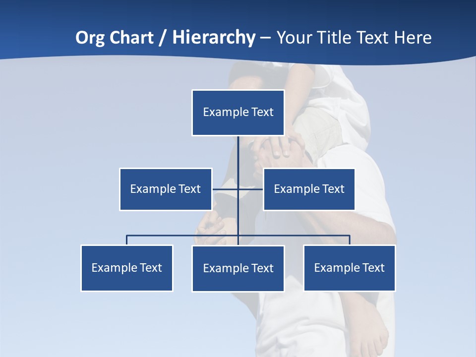 Caucasian Father With Pre-Teen On Shoulders On Beach. PowerPoint Template