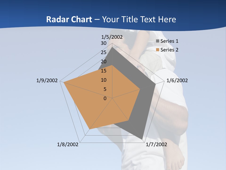 Caucasian Father With Pre-Teen On Shoulders On Beach. PowerPoint Template