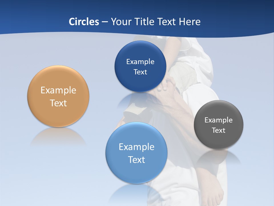 Caucasian Father With Pre-Teen On Shoulders On Beach. PowerPoint Template