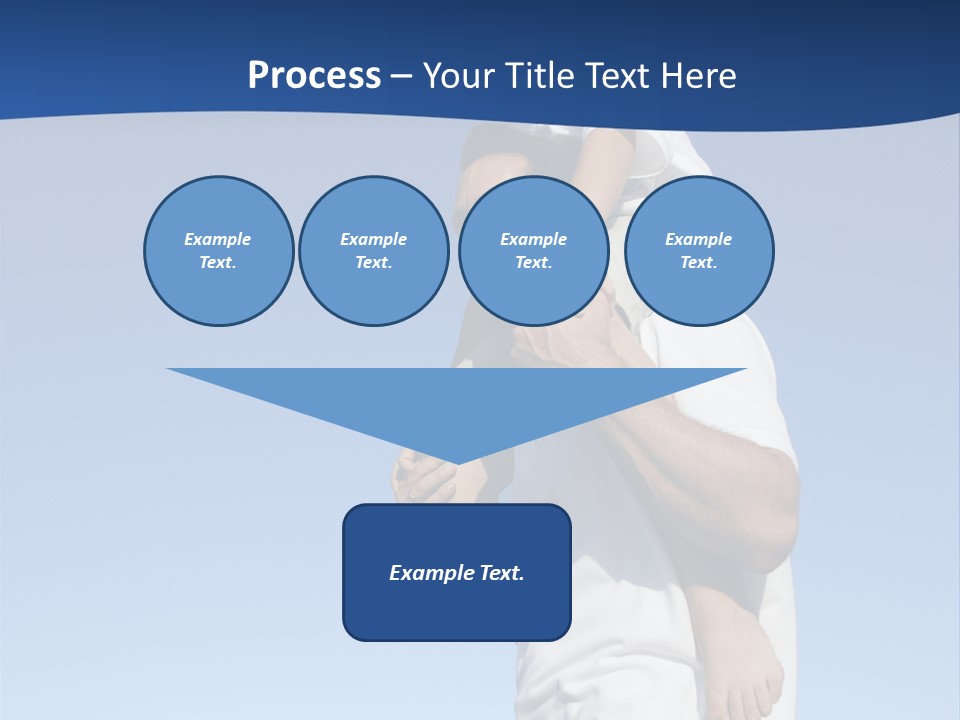 Caucasian Father With Pre-Teen On Shoulders On Beach. PowerPoint Template