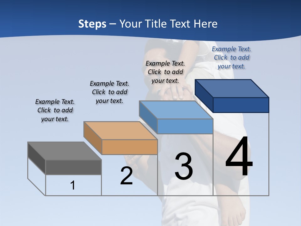 Caucasian Father With Pre-Teen On Shoulders On Beach. PowerPoint Template