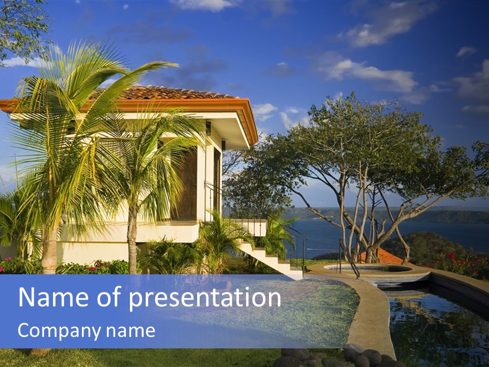 Tropical Getaway With A Commanding View Of The Ocean - Playa Hermosa, Costa Rica PowerPoint Template