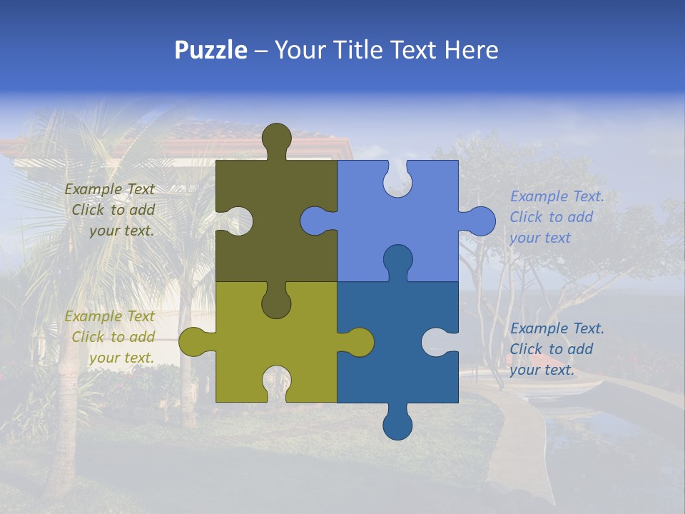 Tropical Getaway With A Commanding View Of The Ocean - Playa Hermosa, Costa Rica PowerPoint Template