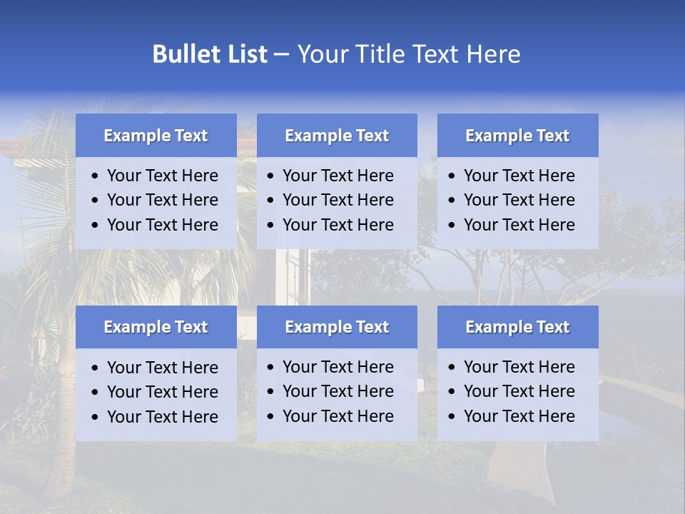 Tropical Getaway With A Commanding View Of The Ocean - Playa Hermosa, Costa Rica PowerPoint Template