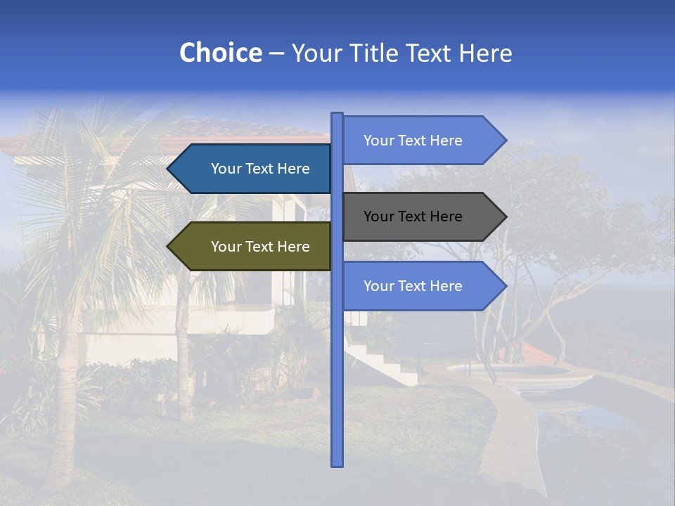 Tropical Getaway With A Commanding View Of The Ocean - Playa Hermosa, Costa Rica PowerPoint Template
