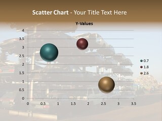 Old Cars For Recycling On The Scrap Yard PowerPoint Template