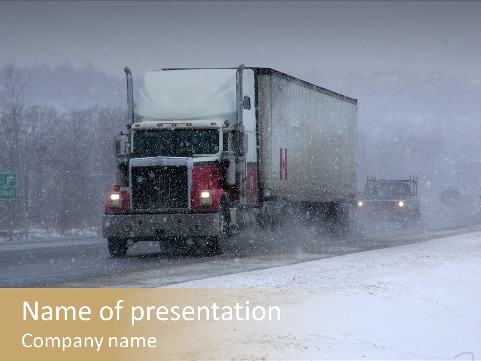 Taken During A Snowstorm PowerPoint Template