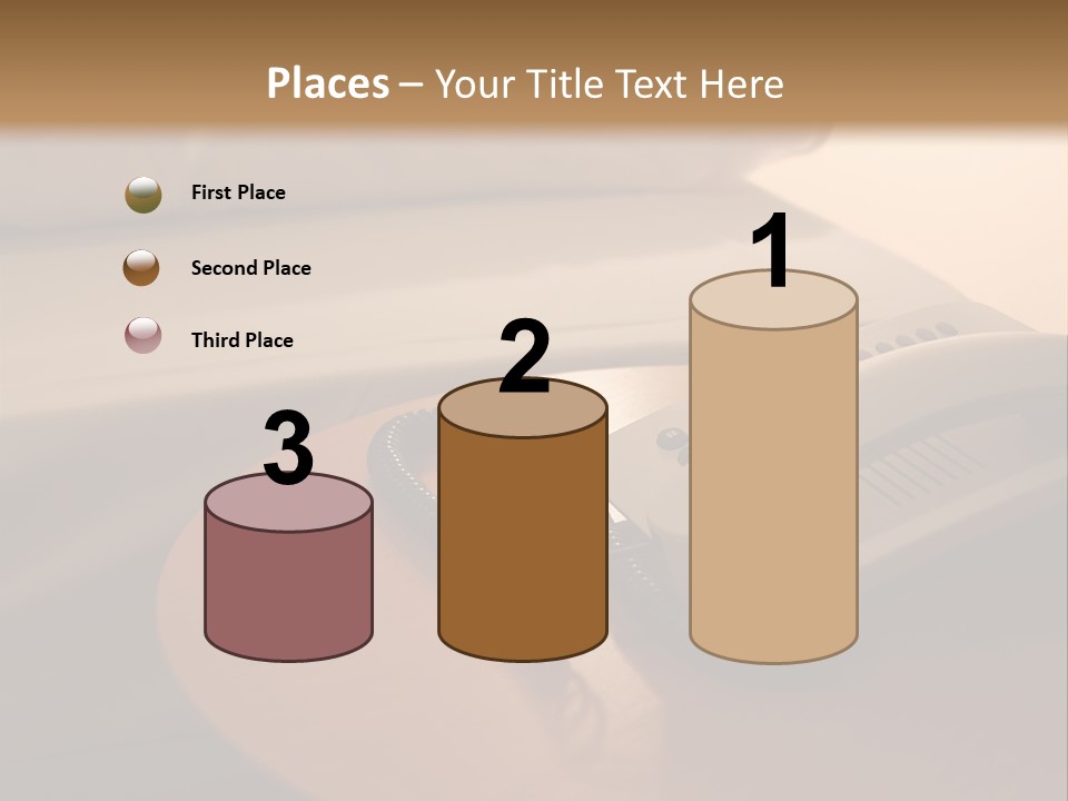 A Phone On A Table Next To A Bed PowerPoint Template