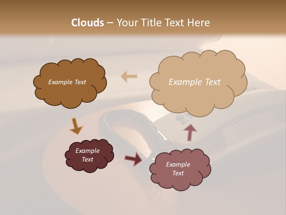 A Phone On A Table Next To A Bed PowerPoint Template